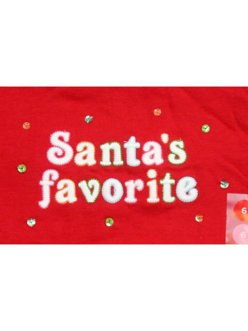 2007 Gymboree Cupcake Cutie Red TShirt Tee Santa's Favorite sz 6 Lettuce Edge